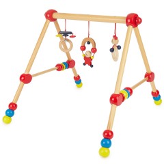 bieco Holz Spieltrapez Spielbogen fur Babys Figuren Rasseln Kugeln Hohenverstellbar Spielbogen Деревянная игровая арка-трапеция для малышей