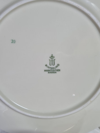 Чайное трио винтажное Winterling Marktleuthen Bavaria с геометричными элементами и цветами, фарфор, Германия, 1960-70гг.