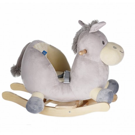 bieco Schaukelpferd Plusch Esel Schaukeltier 60 cm Baby Wippe Holz Spielzeug ab 9 M Schaukeltiere Лошадка-качалка плюшевый осел качалка 60 см детские качели деревянная игрушка от 9 м качалка животных