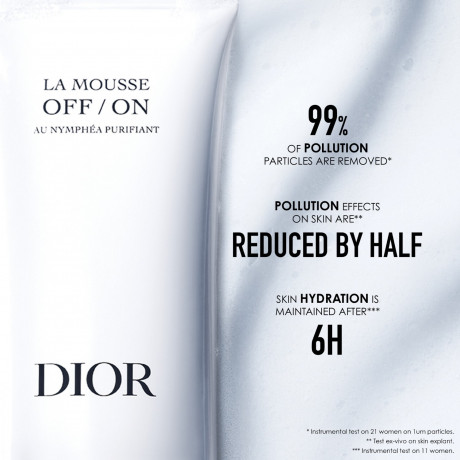 DIOR La Mousse OFF/ON Anti-Pollution-Reinigungsschaum gegen Schadstoffe mit klarender franzosischer Seerose Очищающая пенка La Mousse OFF/ON против загрязнений с осветляющей французской водяной лилией