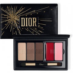 Lippenstifte Sparkling Couture Palette Satin Eyes &amp; Lips Essentials Holiday Couture Collection von DIOR Диор Тени для век и Блеск для губ Лимитированная коллекция
