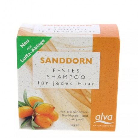 Alva Naturkosmetik Sanddorn Festes Shampoo  Облепиха твердый шампунь