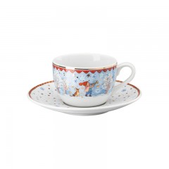 Hutschenreuther Hutschenreuther Jahresartikel Weihnachten 2022 Cappuccinotasse 0,22 L mit Untertasse 16 cm 'Weihnachtsabend' 2-tlg. Ежегодная статья Hutschenreuther Рождество 2022 Чашка для капучино 0,22 л с блюдцем 16 см &amp;quot;Сочельник&amp;quot; 2 шт.