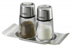 GEFU GEFU Salz- und Pfefferstreuer-Set BRUNCH schwarz/ silber Набор солонок и перечниц GEFU BRUNCH