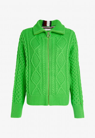 Tommy Hilfiger ZIP-THRU RELAXED  Cardigan spring lime ZIP THRU RELAXED Кардиган весенняя известь