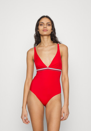Tommy Hilfiger PLUNGE EXT SIZES Swimsuit primary red РАЗМЕРЫ PLUNGE EXT Купальник первичный красный