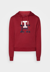 Tommy Hilfiger LARGE MONOGRAM TH Hoodie rouge БОЛЬШАЯ МОНОГРАММА TH Толстовка с капюшоном румяна