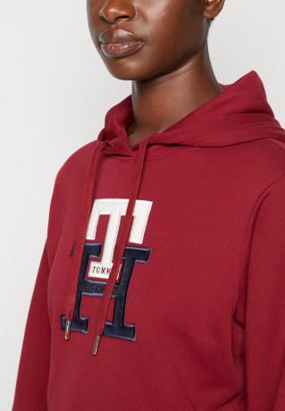 Tommy Hilfiger LARGE MONOGRAM TH Hoodie rouge БОЛЬШАЯ МОНОГРАММА TH Толстовка с капюшоном румяна