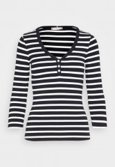 Tommy Hilfiger SLIM Long sleeved top brenton/white/desert sky SLIM Топ с длинными рукавами Брентон/белый/небо пустыни