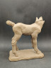 Статуэтка винтажная "Конь", майолика, коричневая керамика, 17 х 15 см, Италия, 1970-80гг.