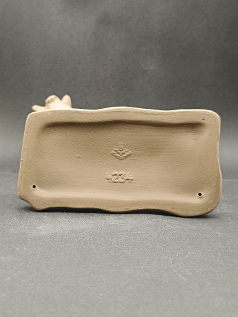 Статуэтка винтажная "Конь", майолика, коричневая керамика, 17 х 15 см, Италия, 1970-80гг.