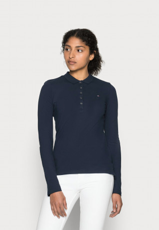 Tommy Hilfiger HERITAGE LONG SLEEVE SLIM Polo shirt midnight HERITAGE LONG SLEEVE SLIM Рубашка поло полночь