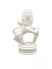 Статуэтка винтажная большая Nasy &quot;Лев с гербом&quot;, фарфор, 23 х 15 см, Германия, 1960-70гг.