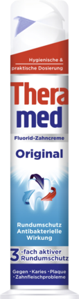 Зубная паста Theramed 2 в 1, Original Spender, Зубная паста Theramed Original с антибактериальным действием, с дозатором, 100 мл