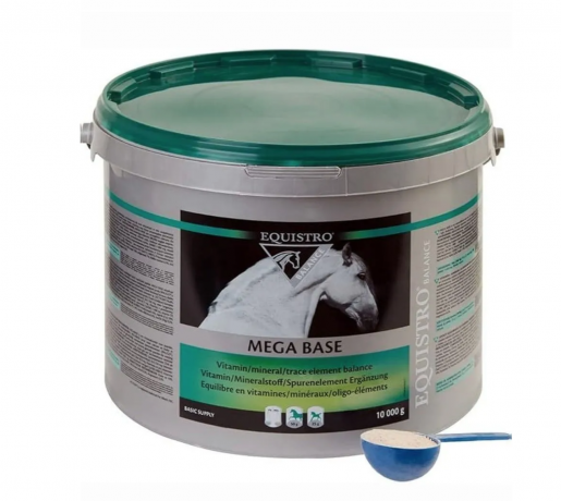Equistro: Kerabol Biotin 1 кг + Mega Base 3 кг, Набор для лошадей: копыта, шерсть, витамины