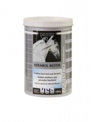 Equistro: Kerabol Biotin 1 кг + Mega Base 3 кг, Набор для лошадей: копыта, шерсть, витамины