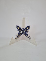 PUNELAUER Керамическая фигурка с подвесом &quot;Бабочка&quot;, ручная роспись, 4.5смx12см, 1950-60гг.