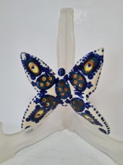 PUNELAUER Керамическая фигурка с подвесом &quot;Бабочка&quot;, ручная роспись, 4.5смx12см, 1950-60гг.