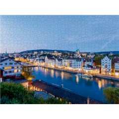 CALVENDO Puzzle CALVENDO Puzzle Limmat-Quai an der Limmat in Zurich Пазл CALVENDO Puzzle Limmat-Quai на набережной Лиммат в Цюрихе