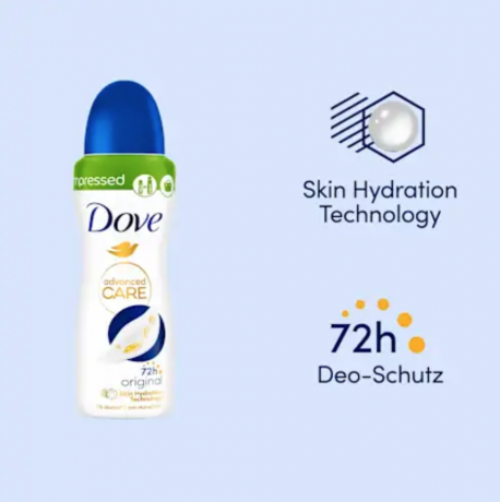 Dove Antitranspirant Deospray Advanced Care Original Compressed, 100 ml Дезодорант-антиперспирант спрей Advanced Care Original Compressed, 100 мл