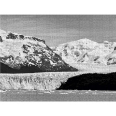 CALVENDO Puzzle CALVENDO Puzzle Perito-Moreno-Gletscher in schwarzweiss Пазл CALVENDO Puzzle Perito Moreno Glacier в черно-белом цвете