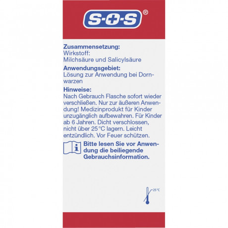 SOS Dornwarzen-Ex, 10 ml, SOS Средство от подошвенных бородавок, с молочной и салициловой кислотой, 10 мл