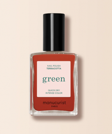 Manucurist Green Nagellack Terracotta, 15ml, Лак для ногтей Terracotta (Франция), стойкое покрытие без сколов, безопасная растительная формула 9 Free, 15мл 