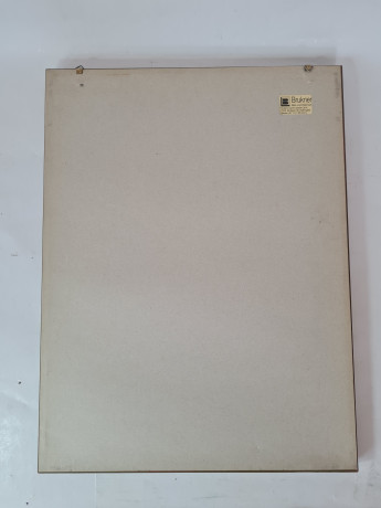 Картина в раме винтажная в черно-белых тонах "Старая площадь" Brukner Stuttgart, 31,5 x 42 см, Германия, 1960-70гг.