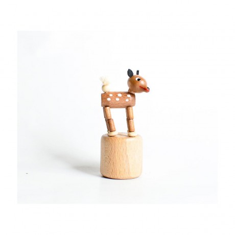 Holzspielzeug Wackelfigur Reh Деревянная игрушка кивает оленю