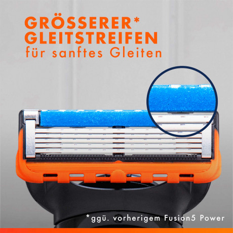 GILLETTE Rasierklingen, Fusion5 Power, 4 St, Джилетт Сменные кассеты Fusion5 Power для мужской бритвы, 4 шт.