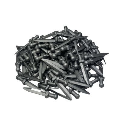 LEGO Lego Gladiator Schwert Silber - Flat Silver Weapon 18034 - 75x Lego Gladiator Sword Silver — Плоское серебряное оружие 18034 — 75x