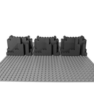 LEGO LEGO 4x10x6 Felsplatte Dunkelgrau - Rock Panel 6082 - 5x LEGO 4x10x6 Каменная панель темно-серого цвета — Каменная панель 6082 — 5x