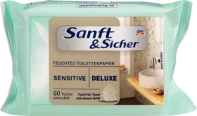 Sanft&Sicher Влажная туалетная бумага Deluxe Чувствительная Запасная упаковка, 60 шт