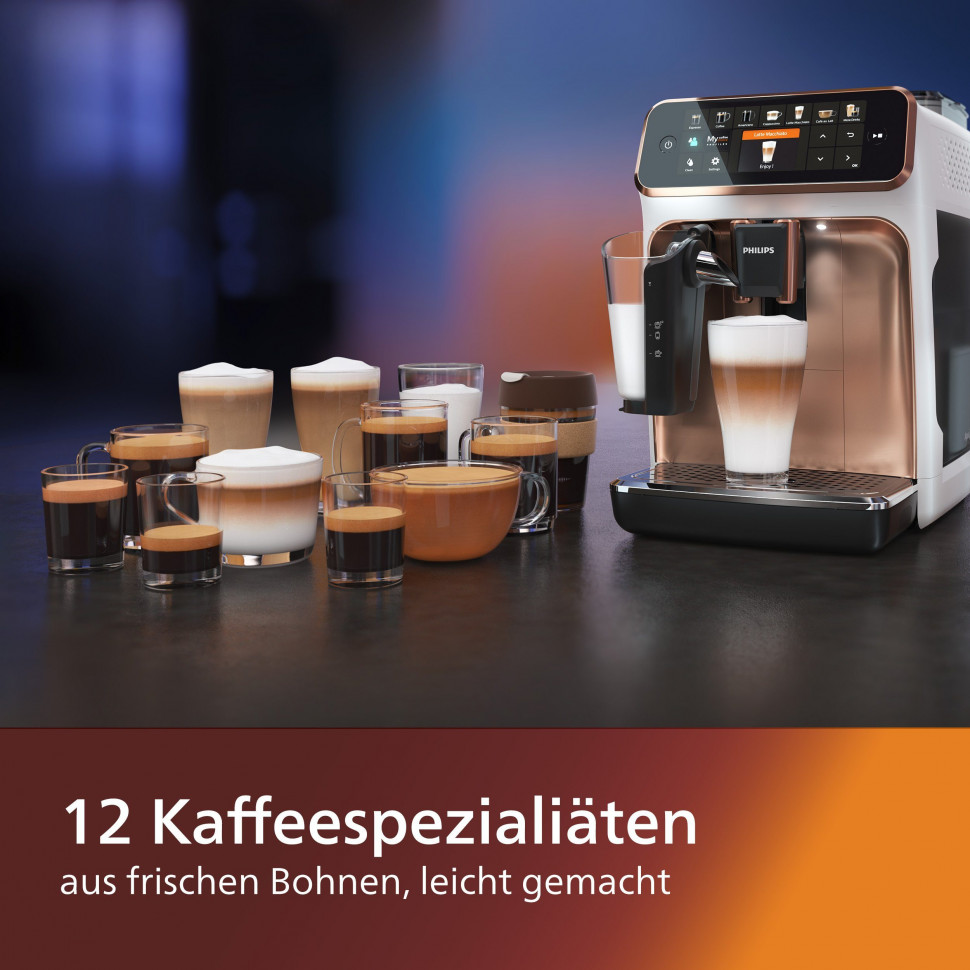 Купить Philips Philips Kaffeevollautomat EP5443/70 5400 Series, 12  Kaffeespezialitaten, mit LatteGo-Milchsystem und TFT-Display Полностью  автоматическая кофемашина Philips EP5443/70 серии 5400, 12 видов кофе, с  системой приготовления молока LatteGo и ...