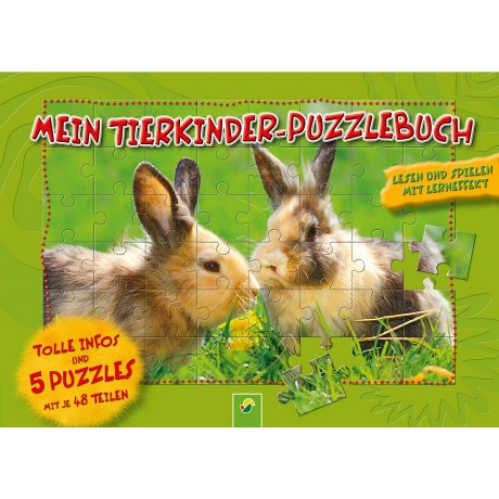 Schwager Steinlein Verlag Mein Tierkinder-Puzzlebuch fur Kinder ab 6 Jahren Детская книжка-пазл Мои животные для детей от 6 лет