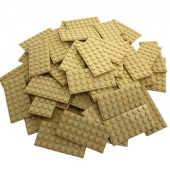 LEGO LEGO 4x8 Platten Beige Platten - 100 Stuck - Tan Plate 3035 Тарелки LEGO 4x8 Бежевые тарелки — 100 шт. — Тарелка желтовато-коричневого цвета 3035