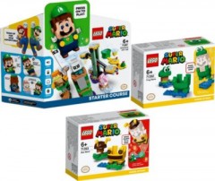 LEGO Super Mario 3er Set: 71387 Abenteuer mit Luigi - Starterset + 71392 Frosch-Mario Anzug + 71393 Bienen-Mario Anzug Набор Super Mario из 3 предметов: 71387 Adventures with Luigi &mdash; Starter Set + 71392 костюм Frog Mario + 71393 костюм Bee Mario