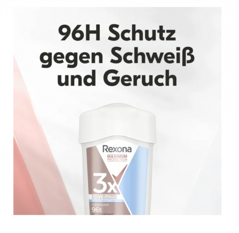 Rexona Deocreme Women Maximum Protection Clean Scent Anti-Transpirant Rexona дезодорант-крем для женщин Максимальная защита от запаха антиперспирант  с двойным аппликатором  45 г