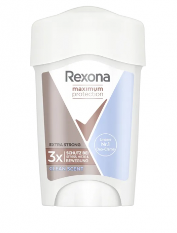 Rexona Deocreme Women Maximum Protection Clean Scent Anti-Transpirant Rexona дезодорант-крем для женщин Максимальная защита от запаха антиперспирант  с двойным аппликатором  45 г
