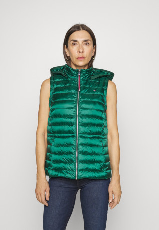 Tommy Hilfiger FEMININE VEST Waistcoat green ЖЕНСКИЙ ЖИЛЕТ Жилет зеленый