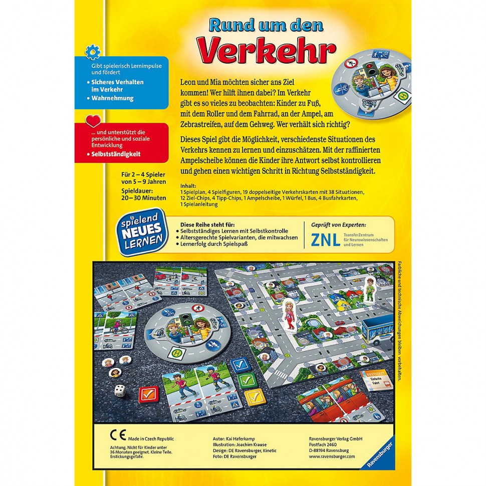 Купить Ravensburger Lernspiel Rund um den Verkehr Обучающая игра о дорожном  движении в интернет-магазине Diskontshop.eu Германия всего за 1 498 руб. в