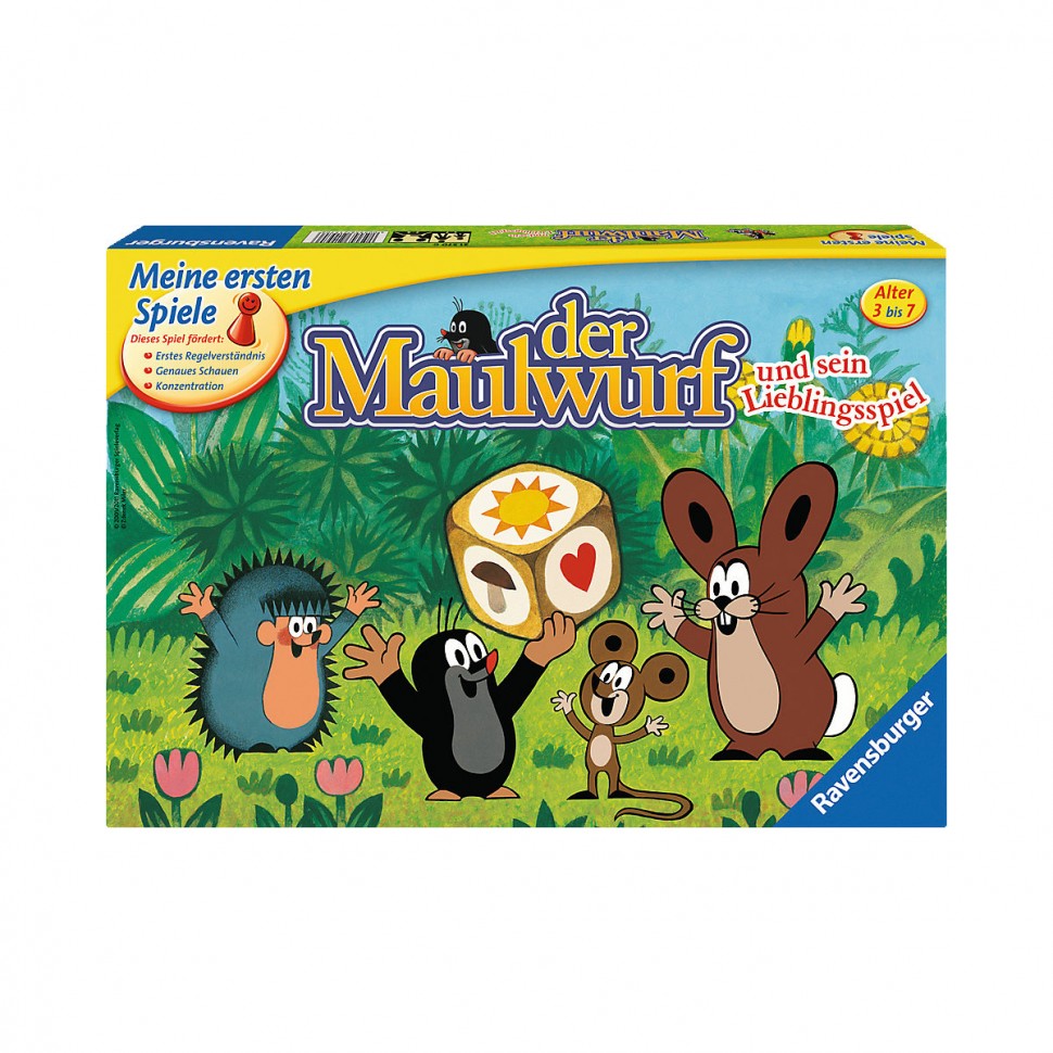 Купить Ravensburger Der Maulwurf und sein Lieblingsspiel Крот и его любимая  игра в интернет-магазине Diskontshop.eu Германия всего за 2 607 руб. в