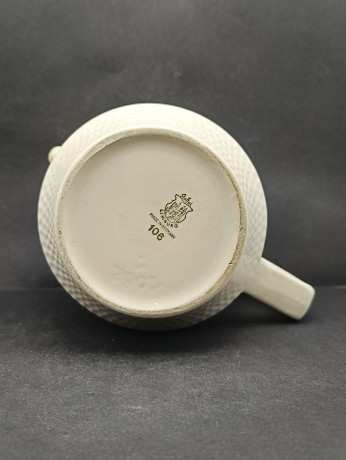 Кувшин винтажный Staffel Limburg, кремовый с ярким декором, керамика, 20 х 13.5 см, Германия, 1970-80гг.