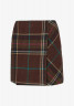 Tommy Hilfiger CHECK SHORT Wrap skirt grun CHECK SHORT Юбка с запахом зеленый