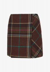 Tommy Hilfiger CHECK SHORT Wrap skirt grun CHECK SHORT Юбка с запахом зеленый