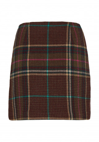 Tommy Hilfiger CHECK SHORT Wrap skirt grun CHECK SHORT Юбка с запахом зеленый