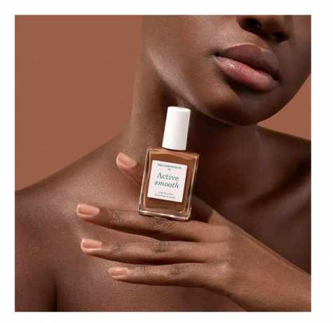 Manucurist Active Smooth 03, CC-лак для ногтей выравнивающий, терракотово-коричневый, эффект натурального маникюра