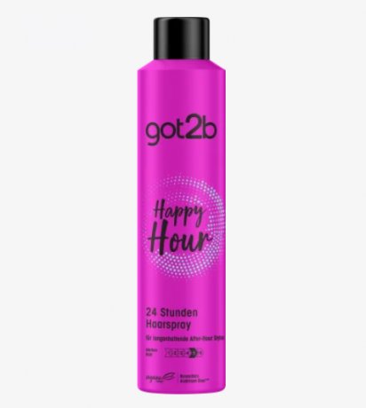 got2b happy hour Haarspray 2stk Лак для волос , экстремальная сильная фиксация, стойкая укладка до 24 часов, защита от влажности, 300 мл x 2шт