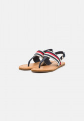 Tommy Hilfiger FLAT CORPORATE T-bar sandals space blue FLAT CORPORATE Сандалии с Т-образной перемычкой космический синий