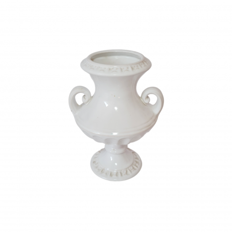 Ваза винтажная с двумя ручками, белый фарфор, 20,5 x 15 см, Германия, 1960-70гг.